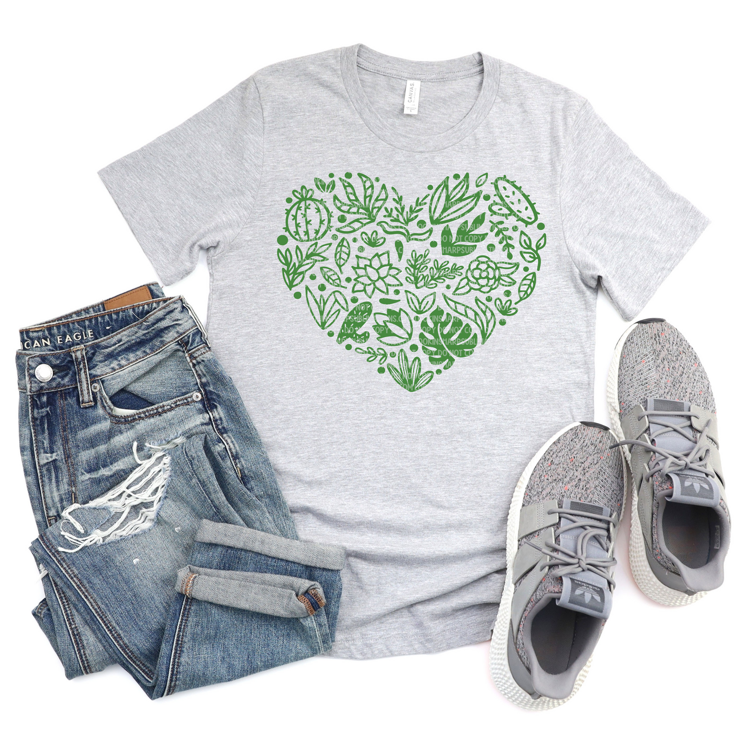 CLEARANCE Prickly Heart Doodle LOW HEAT Screen Print - RTS
