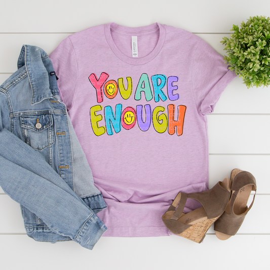 Colorful You Are Enough - DTF TRANSFER 1952 - 3-5 Business Day TAT