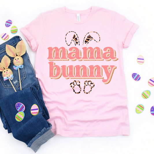 Mama Bunny Retro - DTF TRANSFER 1475 - 3-5 Business Day TAT