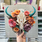 Boho Floral Cow Skull Paper Quill/3D - DTF TRANSFER - 3-5 Business Day TAT