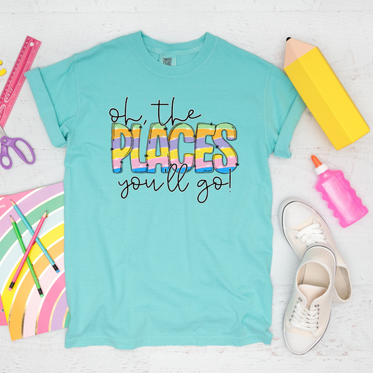 Oh the Places You'll Go - DTF TRANSFER 1454 - 3-5 Business Day TAT