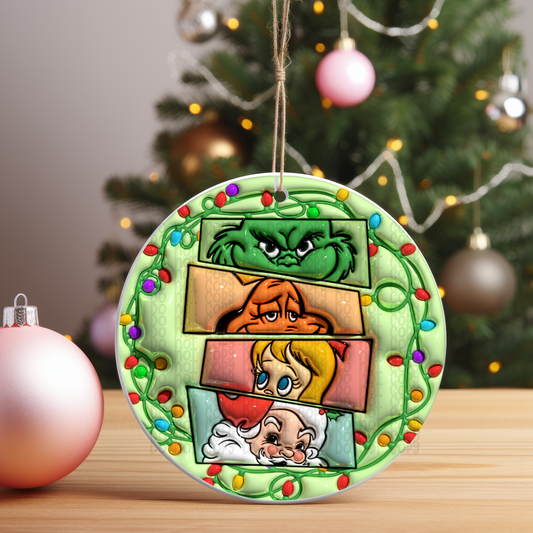 Whoville Collage - Ornament Sublimation Transfer - RTS
