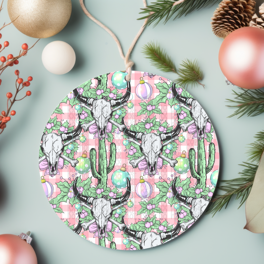 Western Christmas - Ornament Sublimation Transfer - RTS