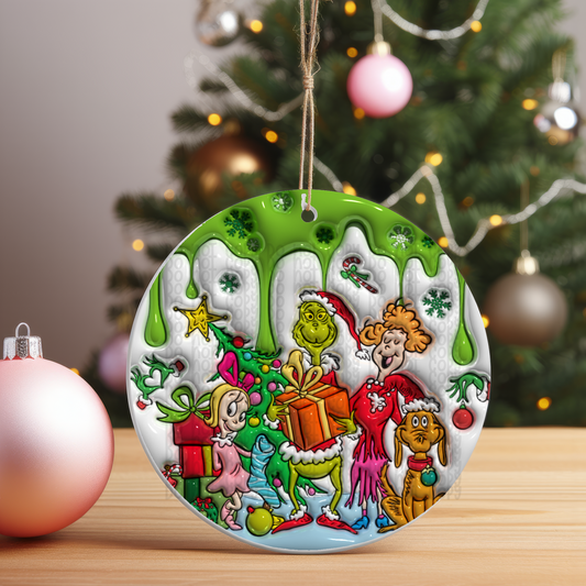 Whoville Family - Ornament Sublimation Transfer - RTS