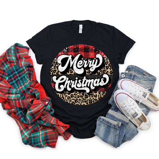 Merry Christmas Plaid - DTF TRANSFER 0902 - 3-5 Business Day TAT
