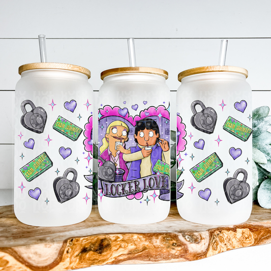 Locker Love Glass Can Wrap - Sublimation Transfer - RTS