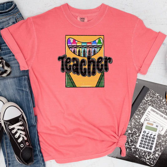 Teacher Crayons-DTF TRANSFER 2531- 3-5 Business Day TAT