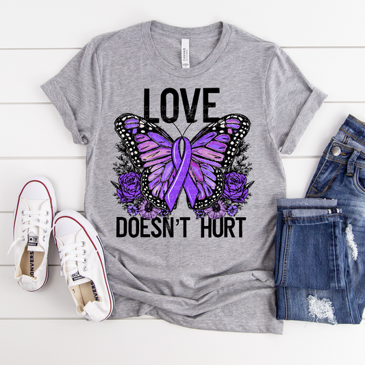 Love Doesn't Hurt Domestic Violence Awareness - DTF TRANSFER - 3-5 Business Day TAT