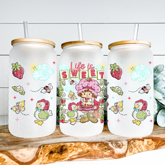 Life Is Sweet Glass Can Wrap - Sublimation Transfer - RTS