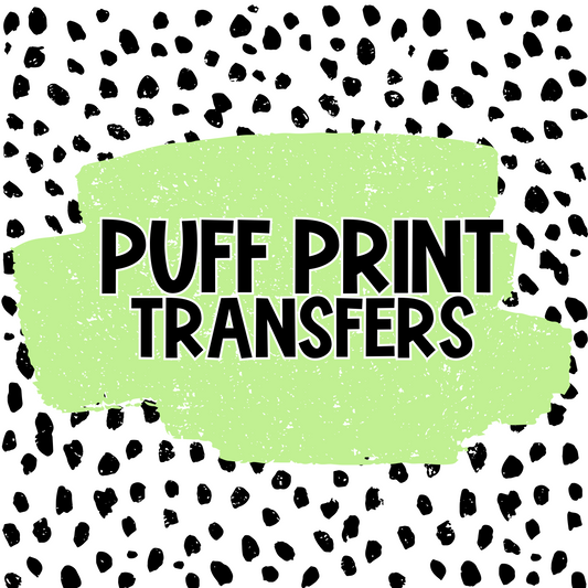 Custom Two Color PUFF Print Screen Print Transfer 987 - 3-5 Business Day TAT