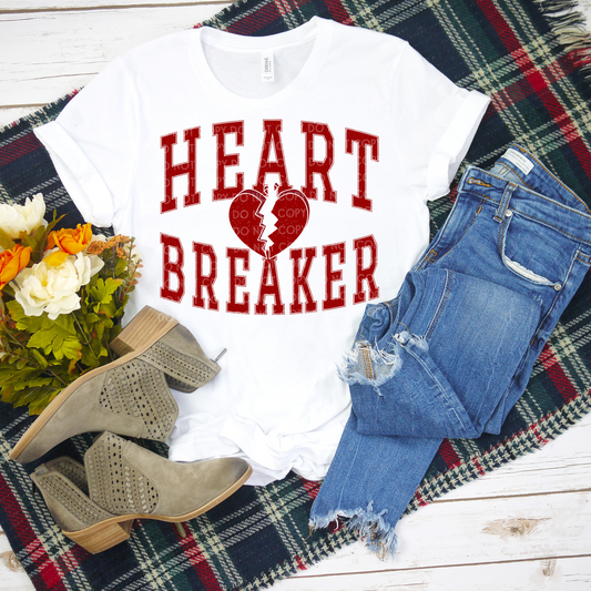 Heart Breaker Varsity - DTF TRANSFER 1529 - 3-5 Business Day TAT