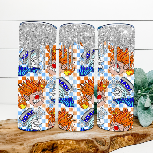 Miser Silver Drip Skinny Tumbler Wrap - Sublimation Transfer - RTS
