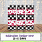 Checkered Hearts 20 Oz Skinny Tumbler Wrap - Sublimation Transfer - RTS