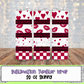 Valentine's Day Stripes 20 Oz Skinny Tumbler Wrap - Sublimation Transfer - RTS