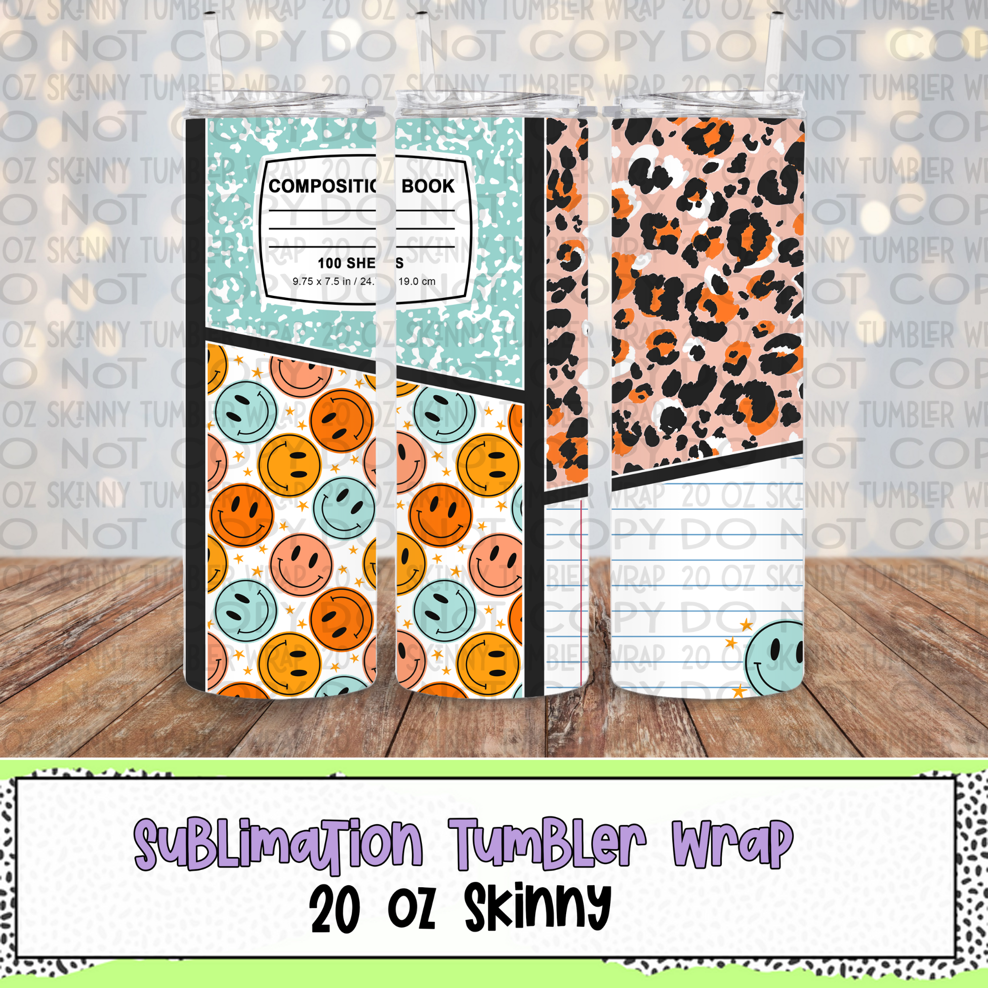 20 Oz Slim Teacher Notebook Tumbler 