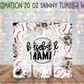 Baseball Mama 20 Oz Skinny Tumbler Wrap - Sublimation Transfer - RTS