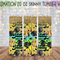 Salty Vibes 20 Oz Skinny Tumbler Wrap - Sublimation Transfer - RTS