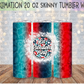 Let Freedom Ring 20 Oz Skinny Tumbler Wrap - Sublimation Transfer- RTS