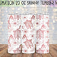Rose Gold Ribcage 20 Oz Skinny Tumbler Wrap - Sublimation Transfer - RTS