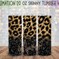 Leopard Glitter Mama 20 Oz Skinny Tumbler Wrap - Sublimation Transfer - RTS