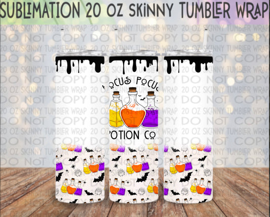Potion Co. 20 Oz Skinny Tumbler Wrap - Sublimation Transfer - RTS