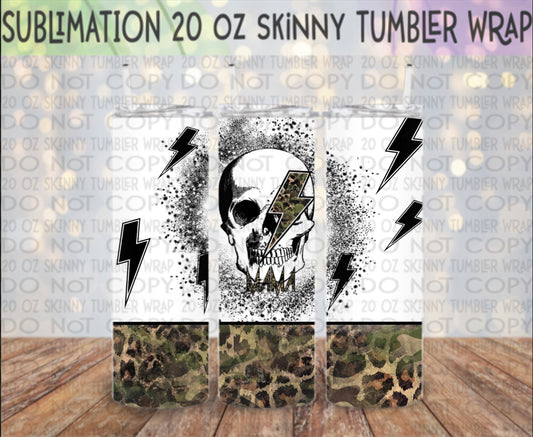Camo Mama 20 Oz Skinny Tumbler Wrap - Sublimation Transfer - RTS
