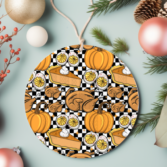 Thanksgiving - Ornament Sublimation Transfer - RTS