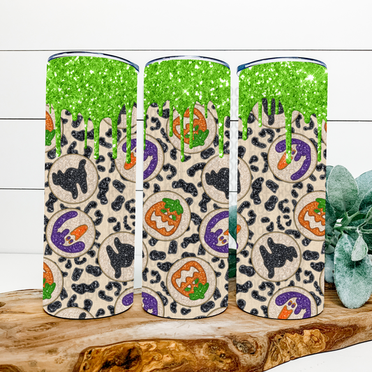 Halloween Cookies Skinny Tumbler Wrap - Sublimation Transfer - RTS
