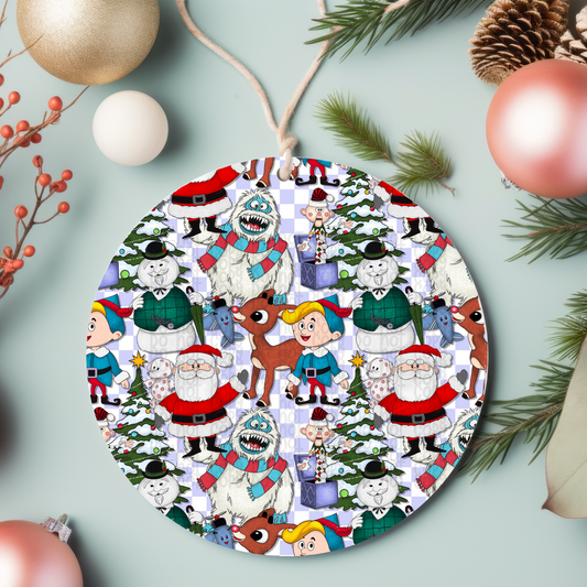 Rudolph and Friends - Ornament Sublimation Transfer - RTS