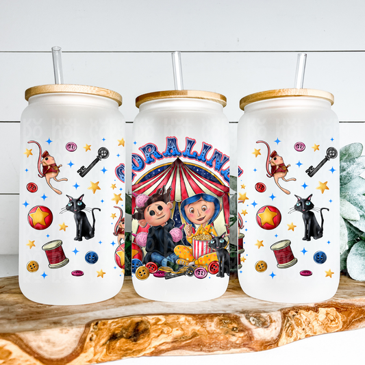 Mouse Circus Glass Can Wrap - Sublimation Transfer - RTS