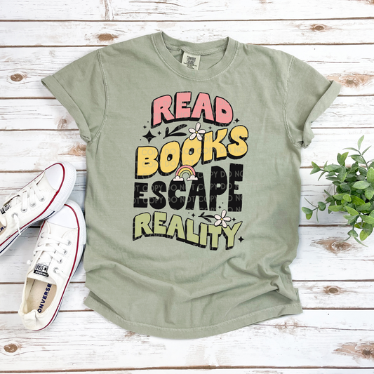 Read Books Escape Reality - DTF TRANSFER 1322 - 3-5 Business Day TAT