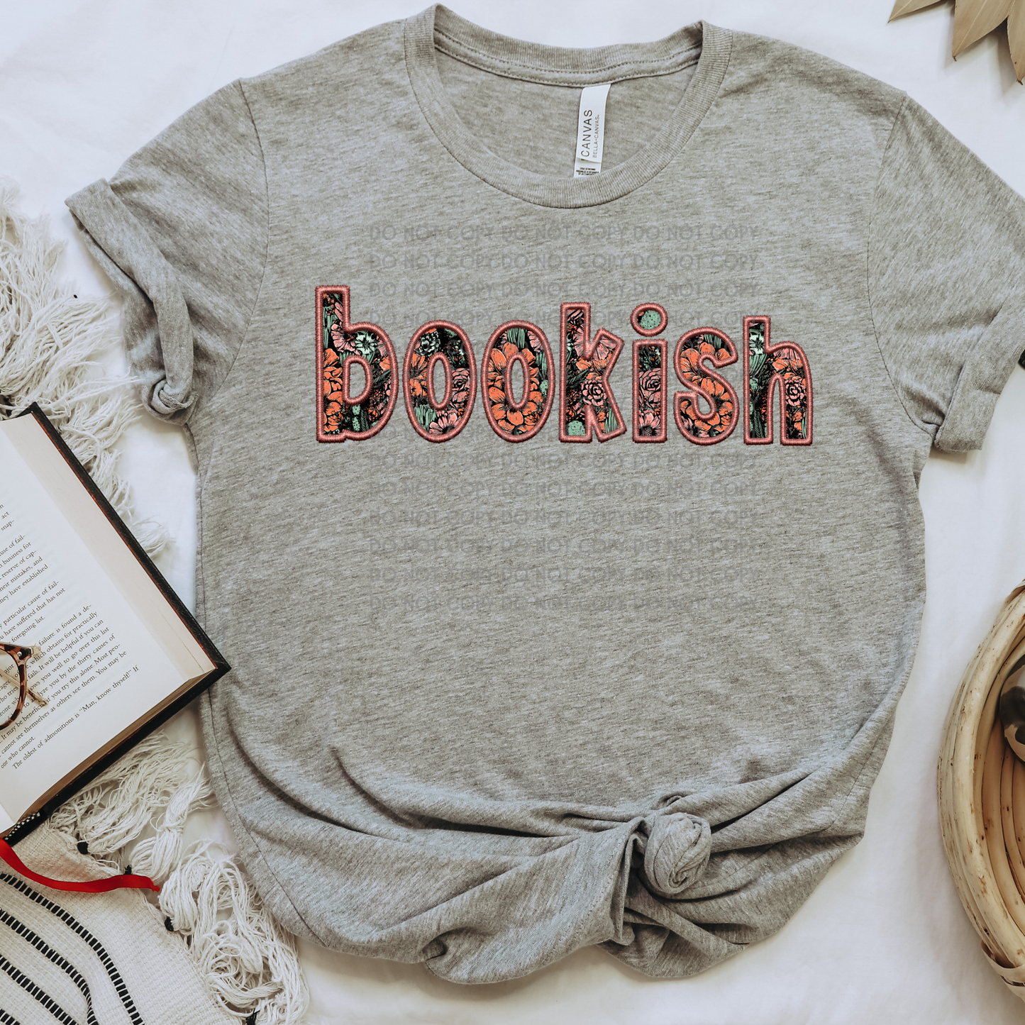 Bookish Faux Embroidery - DTF TRANSFER