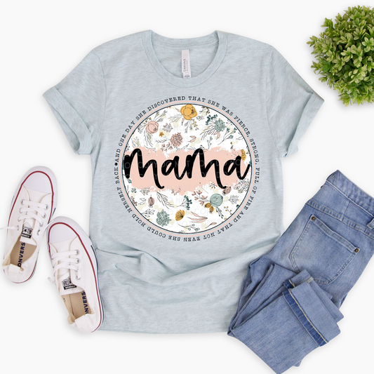 Mama Floral She Discovered - DTF TRANSFER 1491 - 3-5 Business Day TAT