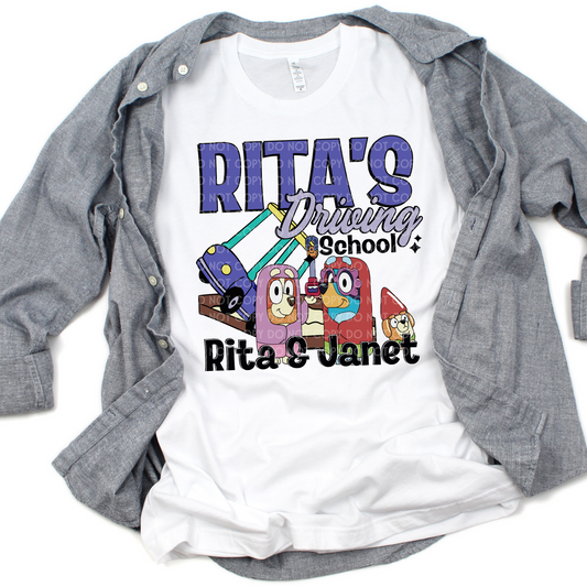Rita's Driving School - DTF TRANSFER 1733 - 3-5 Business Day TAT