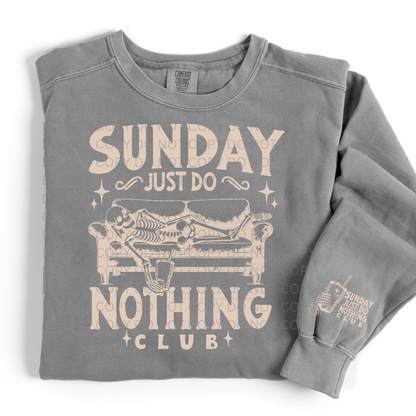Sunday Club with Matching Accent LOW HEAT Screen Print Transfer  - RTS