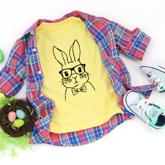 Cute Bunnies (Includes both Girl & Boy bunny!) KID SIZE LOW HEAT Screen Print - RTS