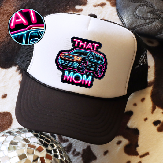 That Mom Black SUV FAUX EMBROIDERY-DTF TRANSFER 2614 - 3-5 Business Day TAT