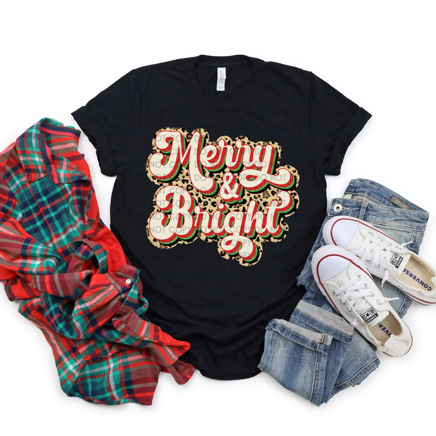 Merry & Bright - DTF TRANSFER 0906