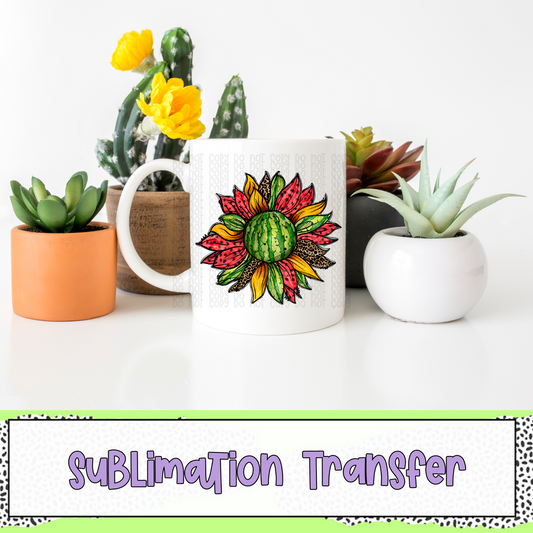 Watermelon Sunflower - SUBLIMATION TRANSFER