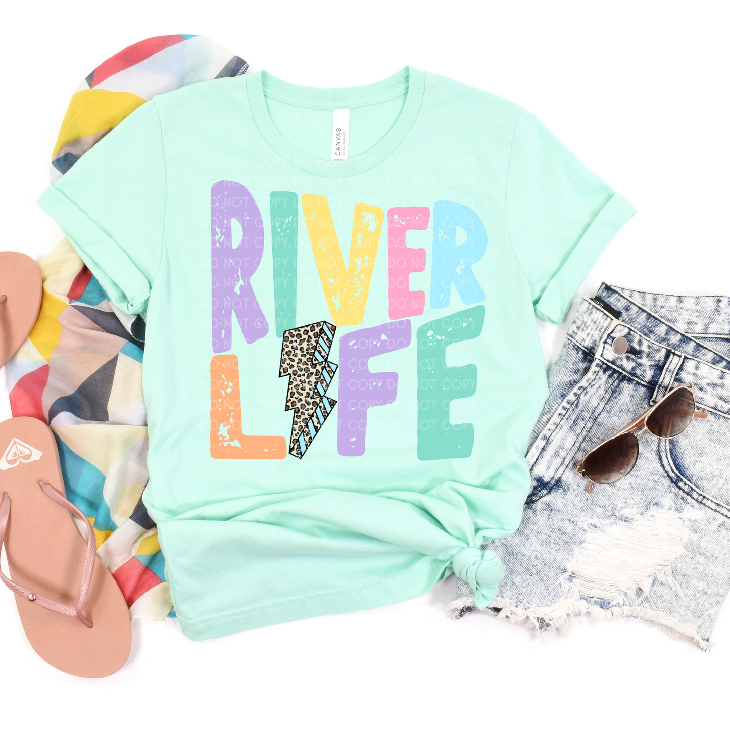 River Life Distressed - DTF TRANSFER