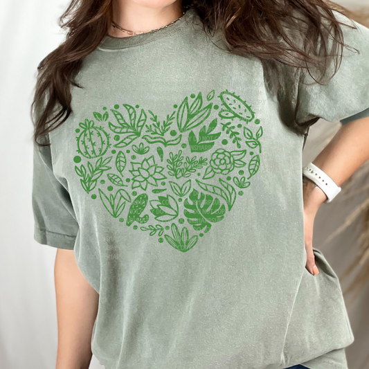 Prickly Heart Doodle LOW HEAT Screen Print - RTS