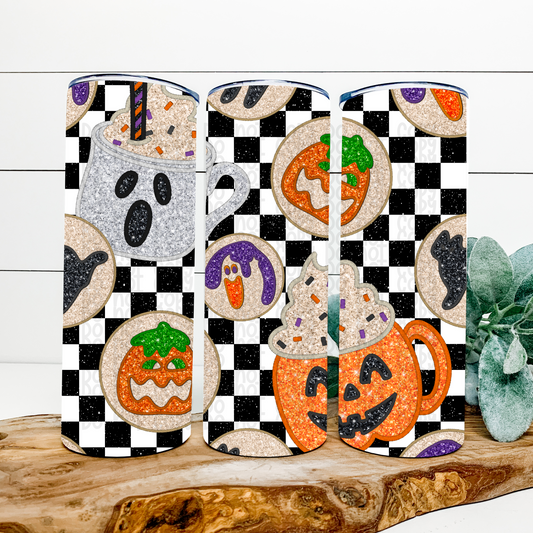Halloween Cookies Seamless Skinny Tumbler Wrap - Sublimation Transfer - RTS