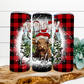 Mooey Christmas Buffalo Plaid Skinny Tumbler Wrap - Sublimation Transfer - RTS