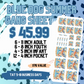 Blue Dog Summer Gang Sheet **DO NOT COMBINE WITH OTHER ITEMS** - DTF TRANSFERS 3 to 5 Business Days