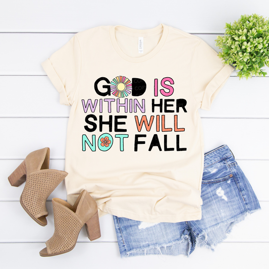God Is Within Her - DTF TRANSFER 1581 - 3-5 Business Day TAT