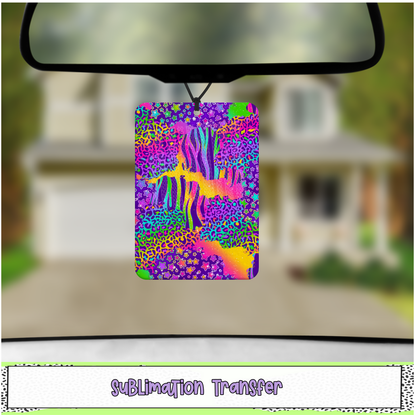 Patterned Nineties Vibes - Air Freshener Sublimation Transfer - RTS
