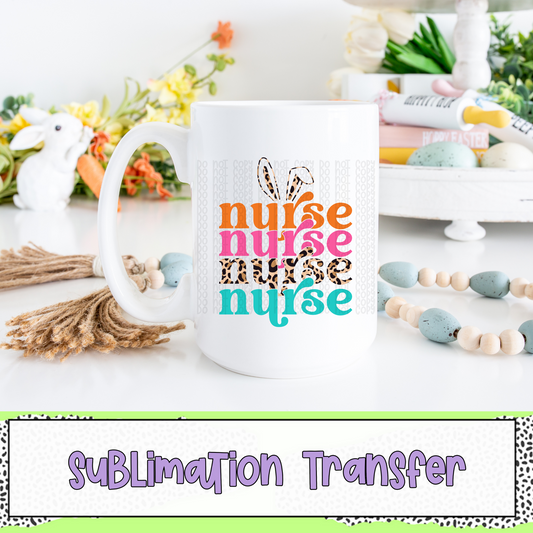 Nurse Bunny - SUBLIMATION TRANSFER
