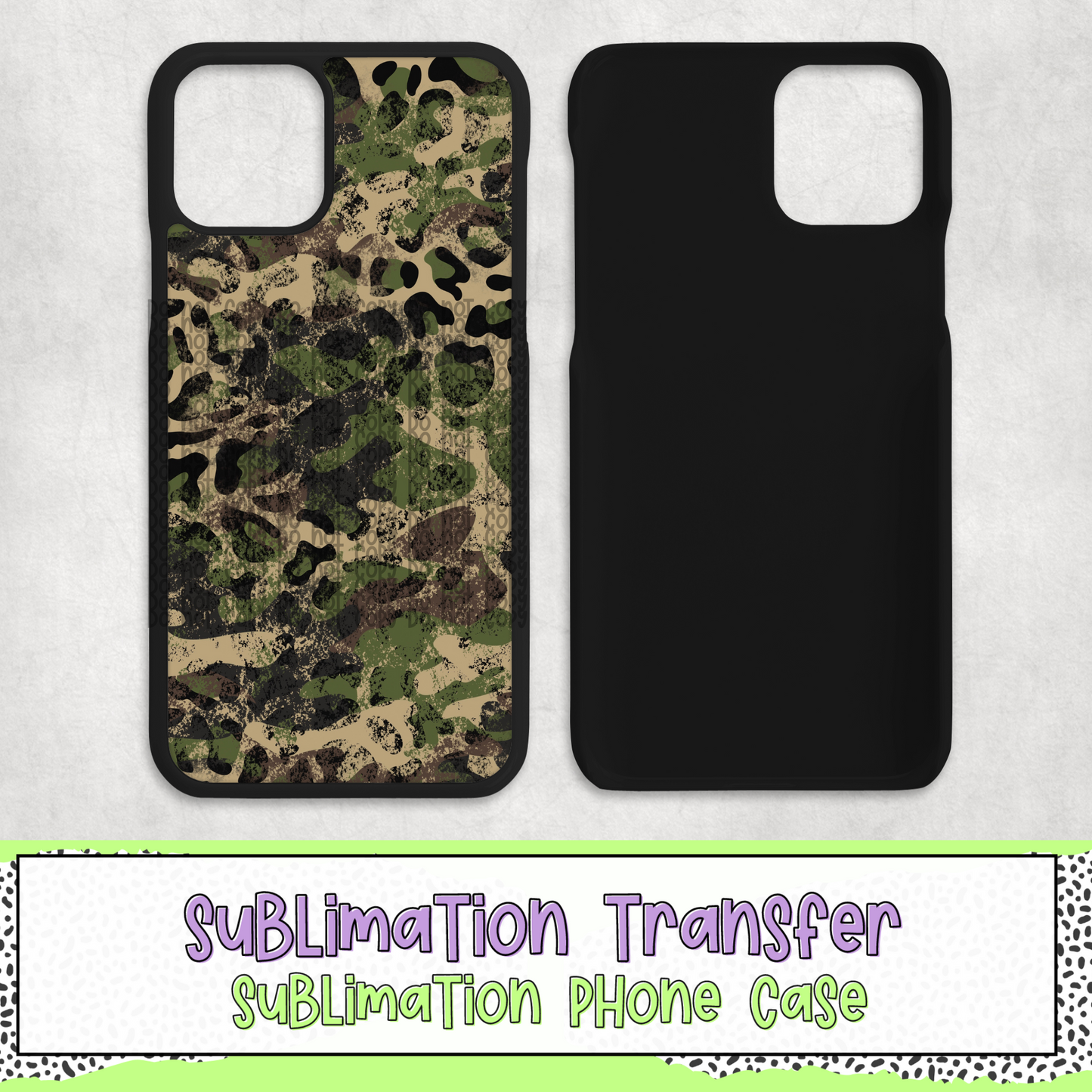 Leopard Camo - Phone Case Sublimation Transfer - RTS