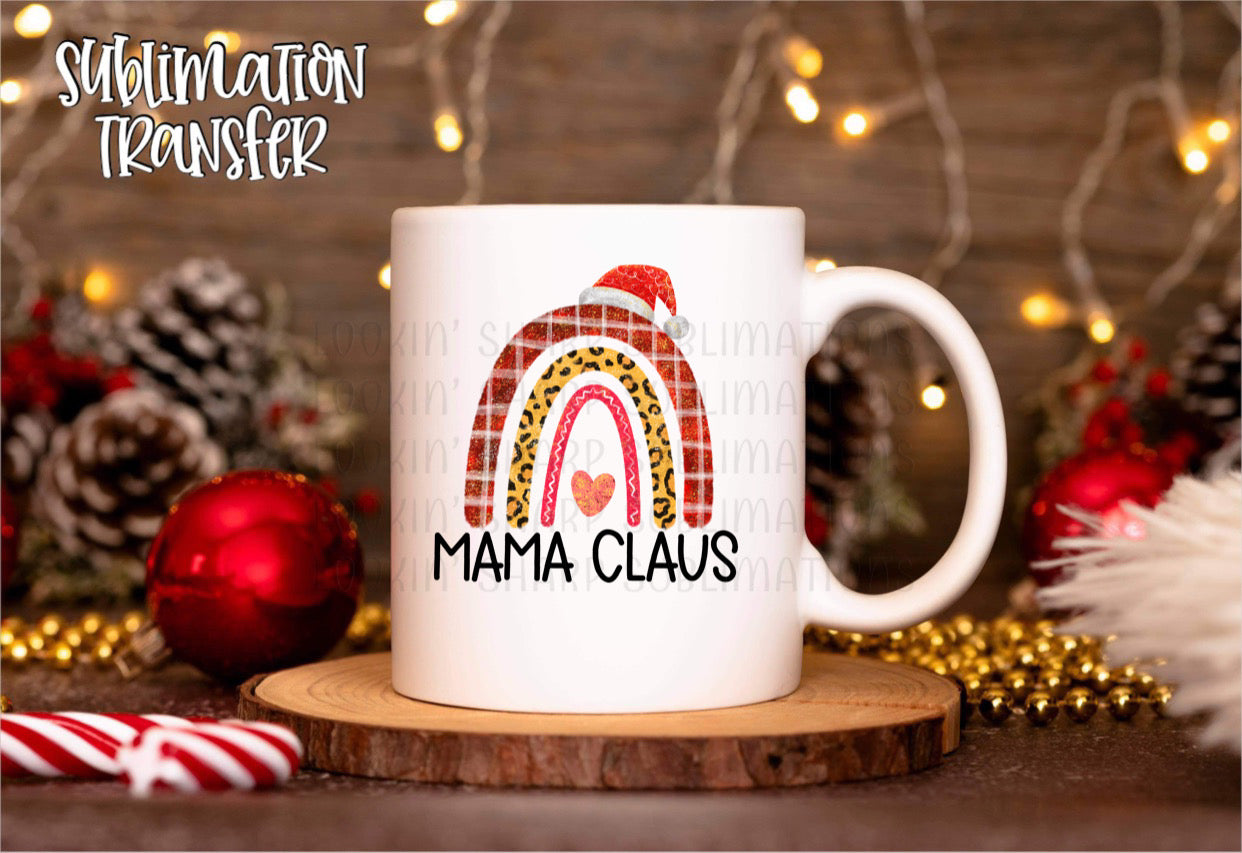 Mama Claus Rainbow - SUBLIMATION TRANSFER
