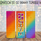 Nurse Rainbow Leopard 20 Oz Skinny Tumbler Wrap - Sublimation Transfer - RTS